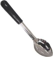 Spoon, Slotted w/Black Handle