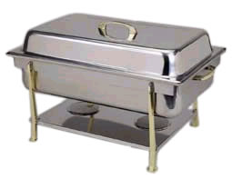 ABC Valueline - Chafer, Full Size, Stainless, w/Brass Trim