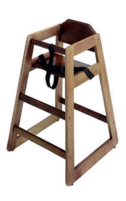ABC Valueline - High Chair, Wood, Walnut Finish