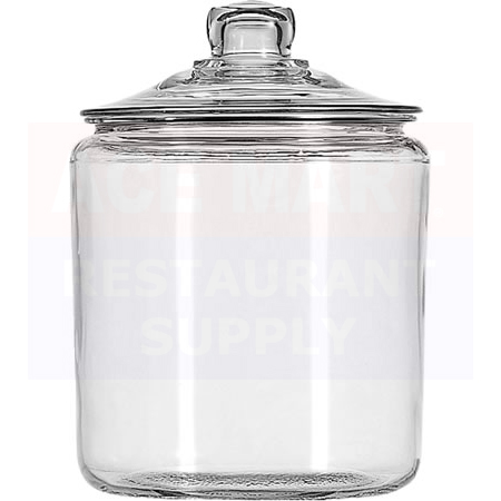 Anchor Hocking - Storage Jar, Glass w/ Cover 1 gal