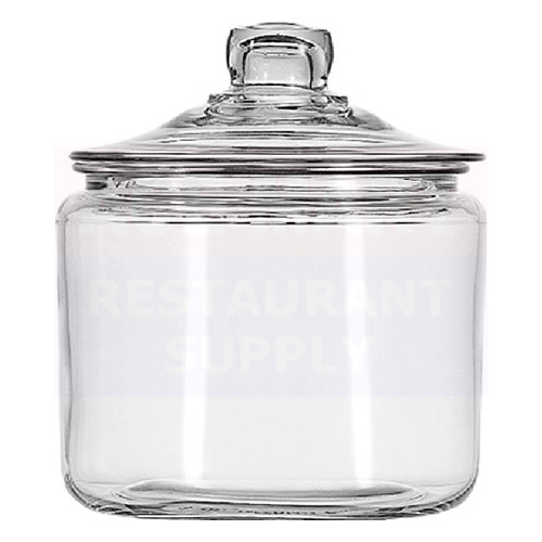 Storage Jar, Glass w/ Cover 3 qt