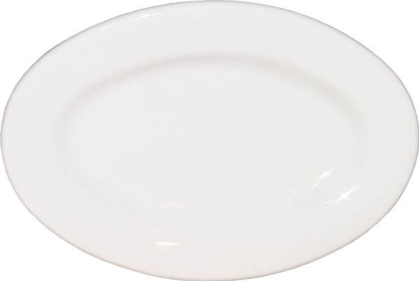 Anfora China - Platter, China, Rolled Edge, White, 8-1/8
