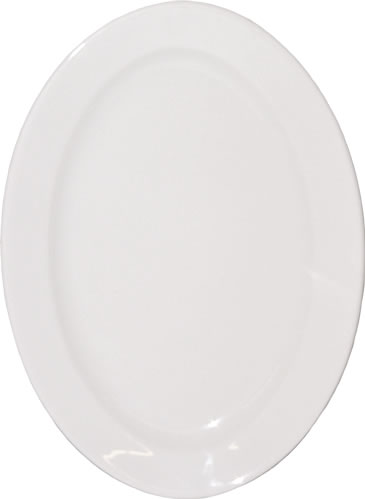 Anfora China - Platter, China, Rolled Edge, White, 10-5/8