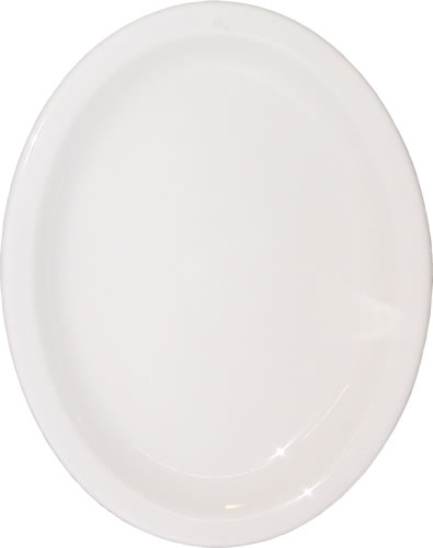 Anfora China - Platter, China, Narrow Rim, White, 12-1/2