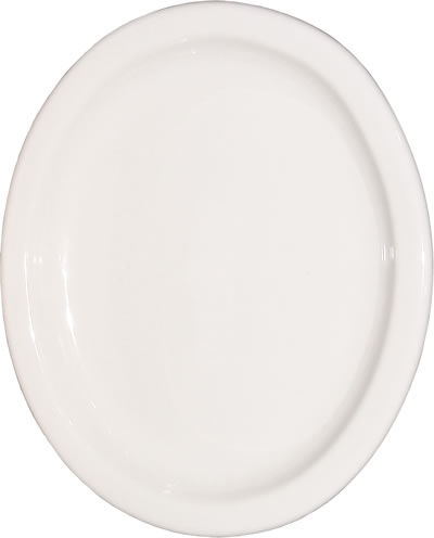 Anfora China - Platter, China, Narrow Rim, White, 9-1/2