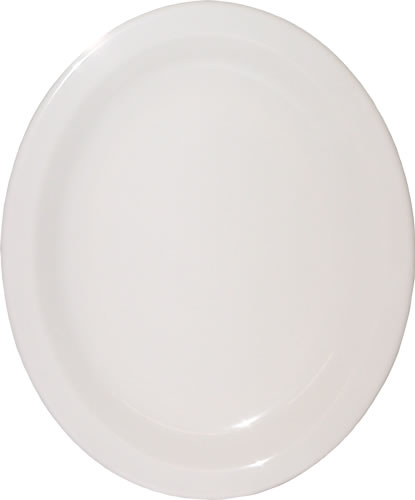 Anfora China - Platter, China, Narrow Rim, White, 13-1/2