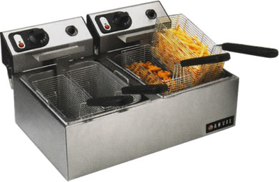 20 lb. Capacity Electric Countertop Fryer with Twin Baskets