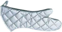 Oven Mitt, Silicone, Silver, 17