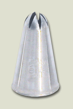Pastry Tip, Closed Star, Stainless, #6, 1/2