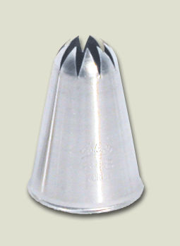 Pastry Tip, Closed Star, Stainless, #8, 5/8