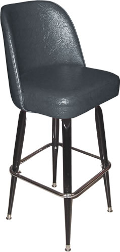 Black Bucket Seat Bar Stool with Heavy Duty Steel Frame