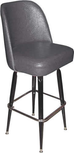 Bennington Furniture Corp. - Black Supreme Bucket Seat Bar Stool with Heavy Duty Steel Frame