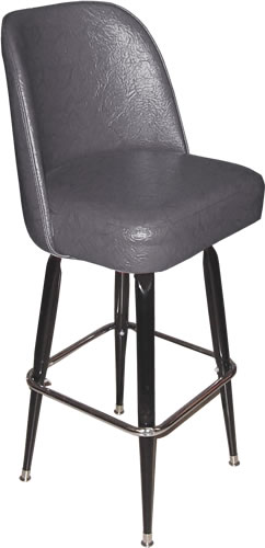 Black Supreme Bucket Seat Bar Stool with Heavy Duty Steel Frame