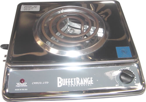 Cadco Ltd. - Buffet Range, Single Burner, 120v