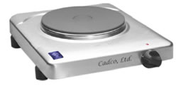 Cadco Ltd. - Hot Plate, Portable, Cast Iron, Electric, 120v