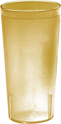 Cambro Manufacturing Co. - Tumbler, Plastic Pebbled Stacking Amber 32 oz