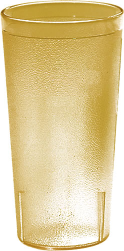 Cambro Manufacturing Co. - Tumbler, Plastic Pebbled Stacking Amber 32 oz