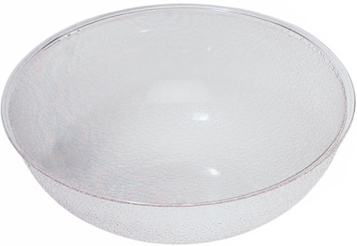 Bowl, Pebbled, Acrylic, Clear, 11-1/5 qt