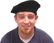 Chef Hat, Beret, Black