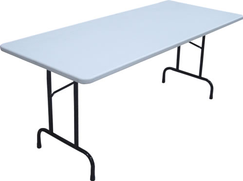 Correll Inc. - Table, Folding, Plastic Resin, Gray