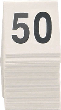 Table Tents, Numbered 26-50