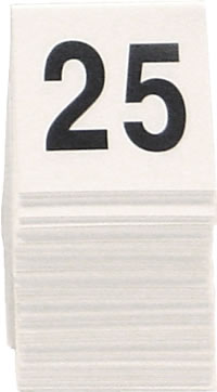 Cal-Mil Plastic Products - Table Tents, Numbered 1-25