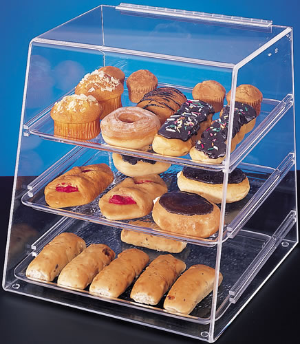 Cal-Mil Plastic Products - Display Case, Slant Front, 3 Tray