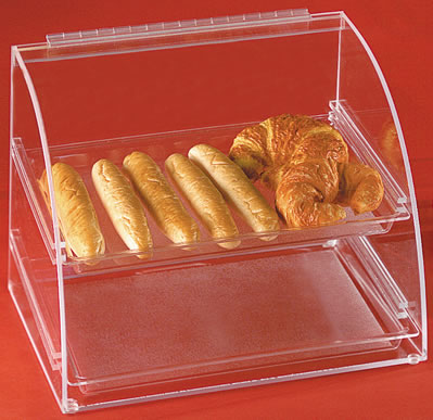 Cal-Mil Plastic Products - Display Case, Euro Front, 2 Tray