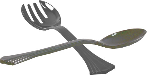 Serving Utensil, Black, Set of 9