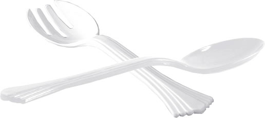 Serving Utensil, White, Set of 9