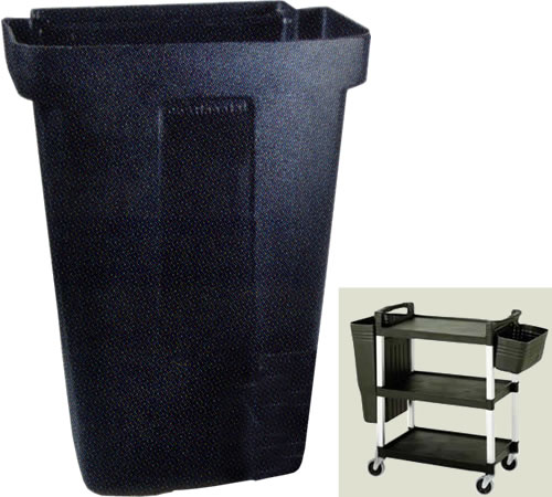 Continental Commercial Products - Refuse Bin, Black
