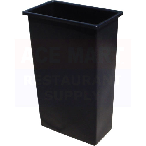 Black Wall Hugger Waste Receptacle