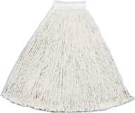 Mop Head, Blended, Loop End, Antimicrobial, White