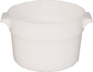 Storage Container, White Polyethylene 2 qt