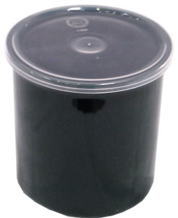 Crock, Classic, w/Lid, Black, 2.7 qt