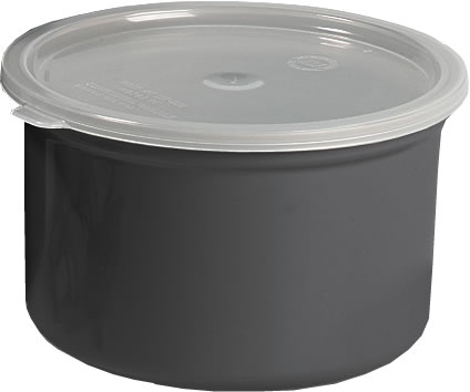 Carlisle Food Service - Crock, Classic, w/Lid, Black, 1.5 qt