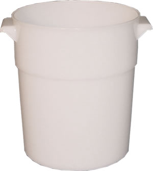 Storage Container, White Polyethylene 3-1/2 qt