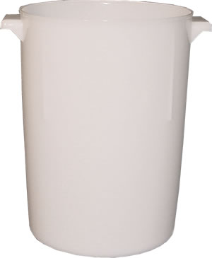 Storage Container, White Polyethylene 6 qt