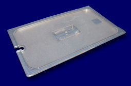 Food Pan Cover, Full Size, Slotted, Polycarbonate, Clear