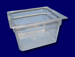 Food Pan, Half Size, Polycarbonate, Clear, 8
