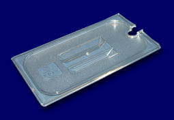 Food Pan Cover, Third Size, Slotted, Polycarbonate, Clear