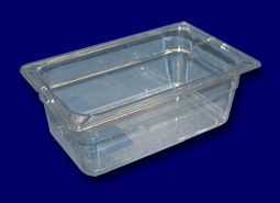 Food Pan, Fourth Size, Polycarbonate, Clear 4