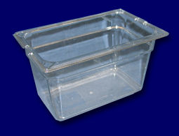 Food Pan, Fourth Size, Polycarbonate, Clear, 6