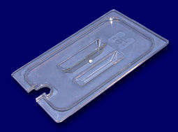Carlisle Food Service - Food Pan Cover, Fourth Size, Slotted, Polycarbonate, Clear