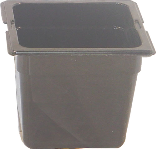 Food Pan, Sixth Size, Polycarbonate, Black, 6