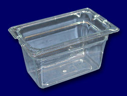 Carlisle Food Service - Food Pan, Ninth Size, Polycarbonate, Clear, 4