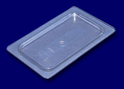 Food Pan Cover, Ninth Size, Solid, Polycarbonate, Clear