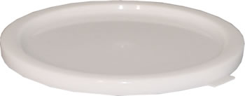 Storage Container Lid, White Polyethylene fits 12, 18, 22 qt