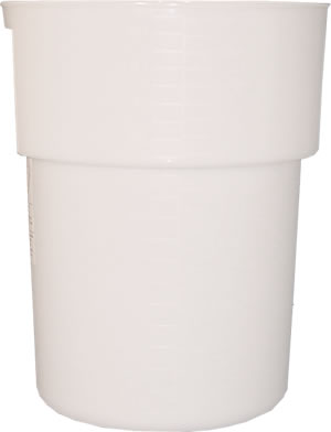 Storage Container, White Polyethylene 22 qt