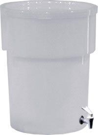 Beverage Dispenser, White, 5 gal